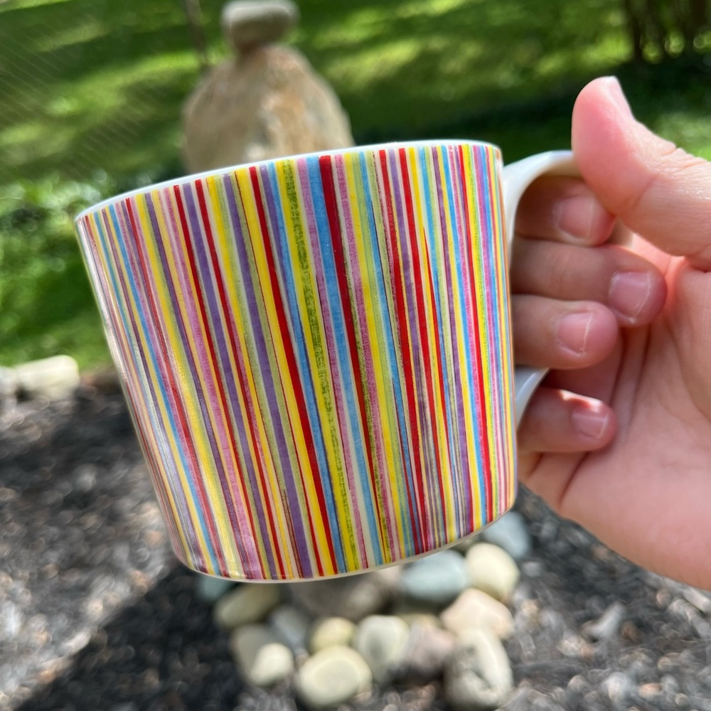 Starbucks Vertical Rainbow Stripes Mug 2008